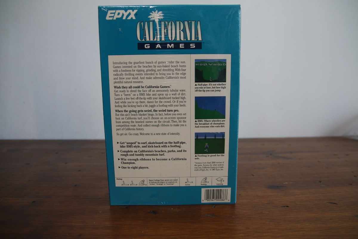 EPYX California Games Atari 2600 7800 Sears Tele games New, Sealed