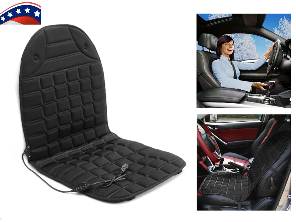 12v Car Heated Heating Front Seat Cushion Cover Heater Warmer Pad Auto Chair  | eBay