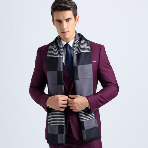New style Arrive Men England geometry neck autumn and winter warm scarf - Picture 2 of 3
