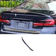 1PCS For BMW 5 Series G30 2018-2022 Black PRO-Style Wing Flap Rear Trunk Spoiler