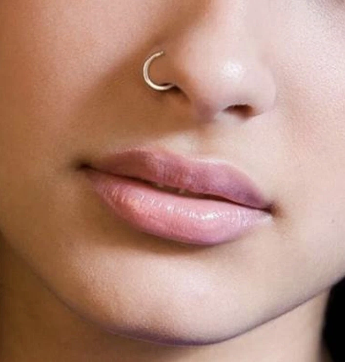 Buy Nose Ring Black Hoops, 20G 22G 24G, 6mm 9mm 11mm 13mm. Copper Based, Nose  Hoop Ring, Pierced Nose Jewelry, Seamless Nose Hoop,nose Ring Hoop Online  in India - Etsy