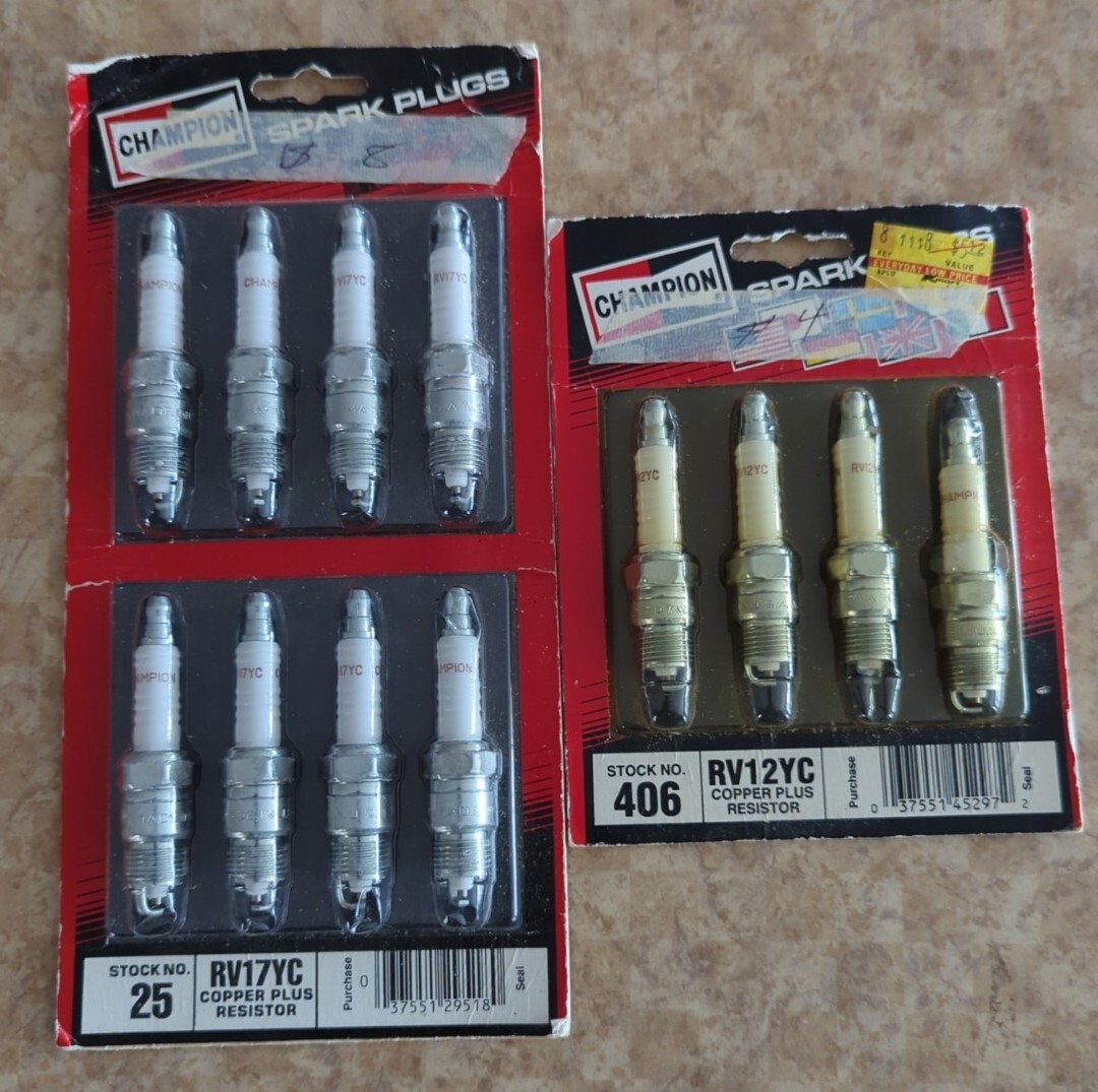 NOS 8 pack Champion RV17VC Spark Plugs  RV12YC 4 Pack
