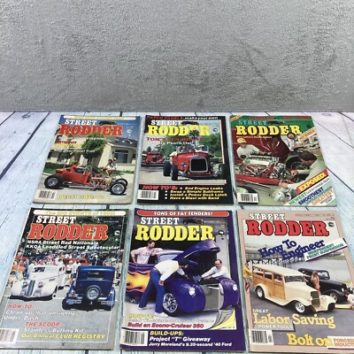 Vintage Street Rodder Magazines 6 Issues  1984-1985 Hot Rods Custom Cars Garage