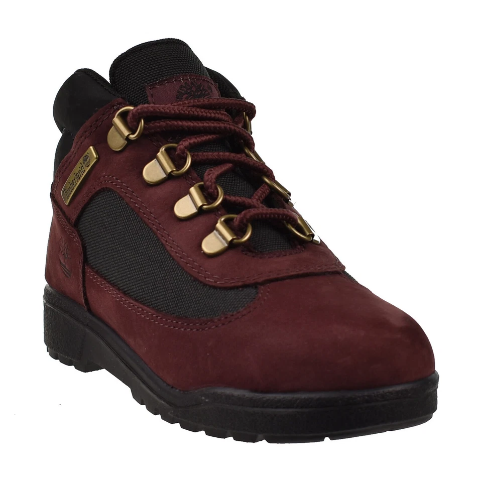 Botas de campo Timberland para niños pequeños Borgoña NubuckTB0A63TD Foto 2 de 4