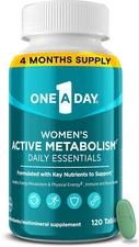Women'S Active Metabolism Daily Essential, Multivitamin for Women, Metabolism Su