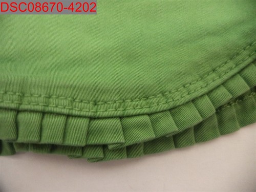 NWT - Boboli Girls Green Stretch Twill Ruffle Hem Shorts, Size 5 8434484999833 - Picture 4 of 9
