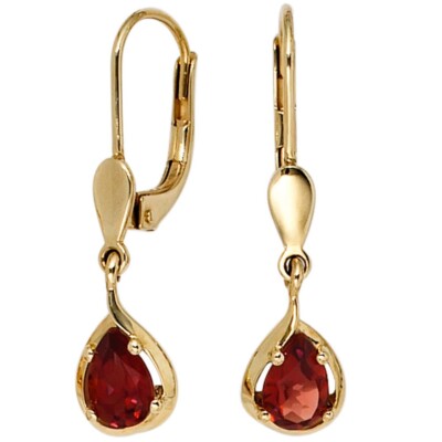 Orecchini Pendenti Philip Jones Con Cristallo Rosso Scuro - Eleganti E Ipoallergenici, Idea Regalo