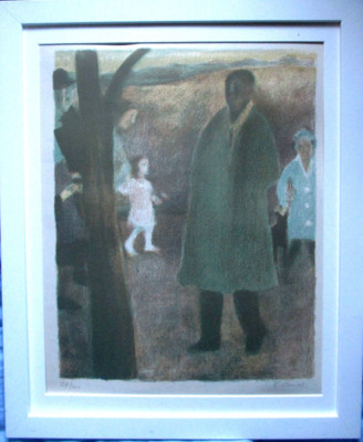 Cuno Amiet Walk Hand-Signed, 137/200 Serigraphy, 40x50cm, with Frame