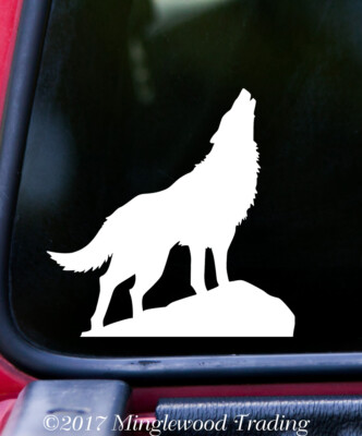 Howling Wolf Vinyl Decal | Animal Spirit Coyote | Die Cut Sticker