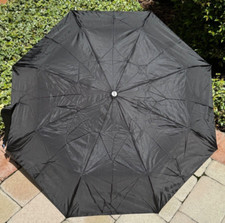 TOTES UMBRELLA BLACK SUNGUARD 50 SPF RECYCLED FABRIC 42 IN COVERAGE NWT