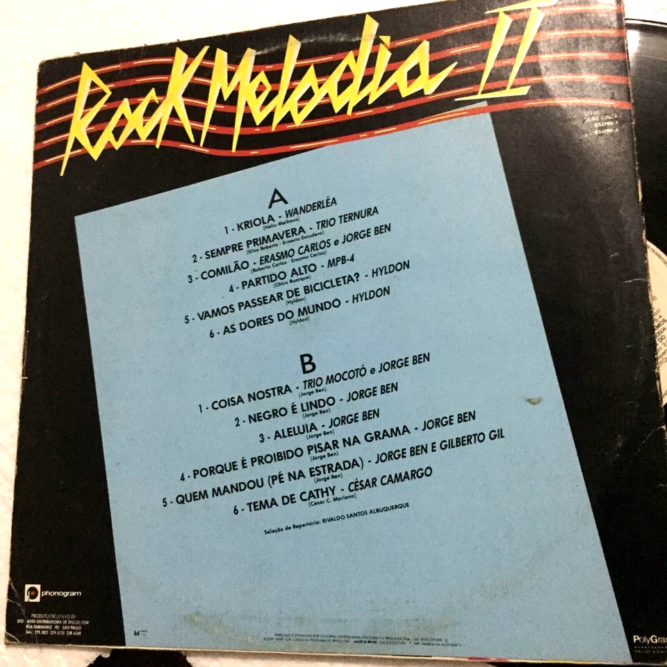 Jorge Ben Samba Rock Sexy Cover LP – Various Artists Hyldon, Negro Lindo, Erasmo - Image 4 of 4