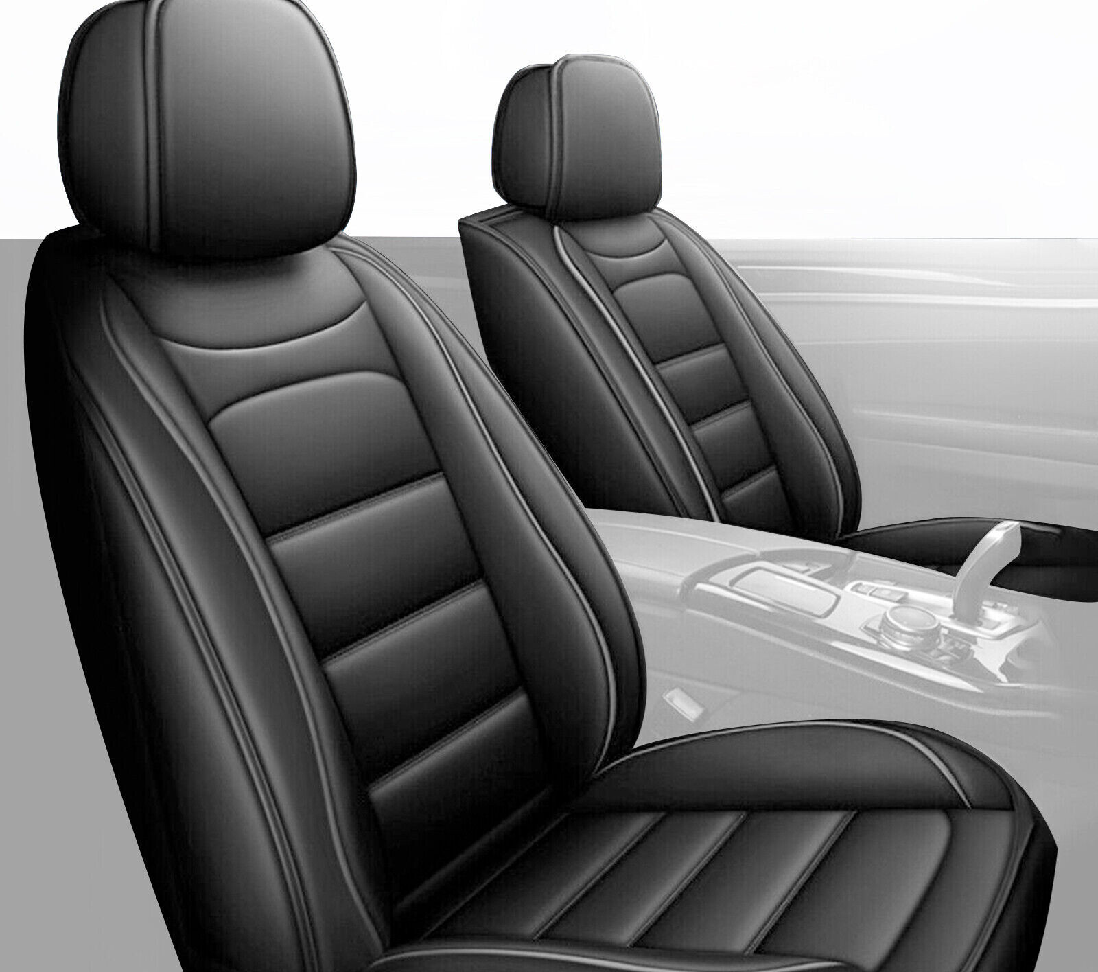 Car Seat Cover For Nissan Titan 2009-2023 Front Rear PU Leather Protector Pad-image