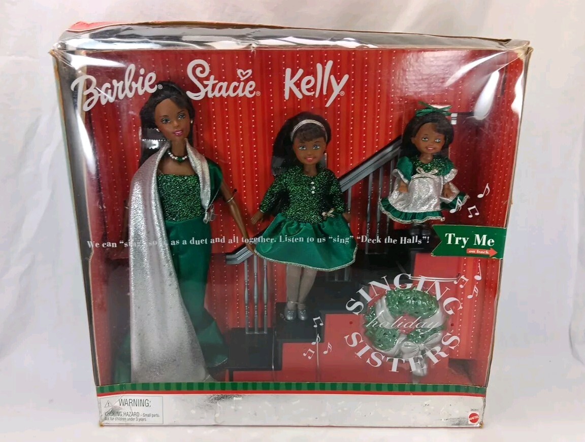ヴィンテージ　クリスマス　ガール・プランター Barbie SINGING SISTERS Stacie & Kelly Doll 26261 Christmas