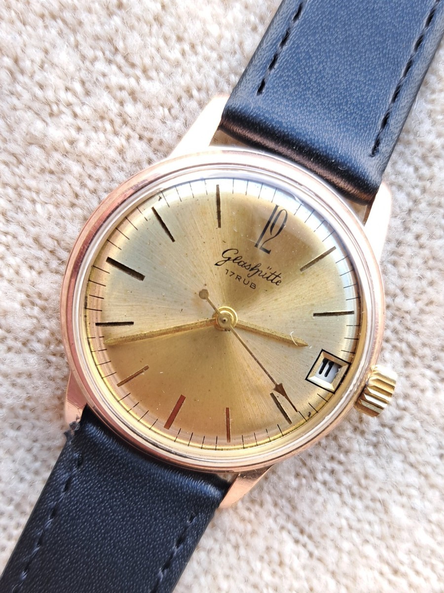 17 Rubis GlashÃ¼tte Uhren Armbanduhren GLASHÜTTE 17 RUBIS GOLD