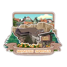 Manitou Springs Colorado USA Refrigerator magnet 3D travel souvenirs wood