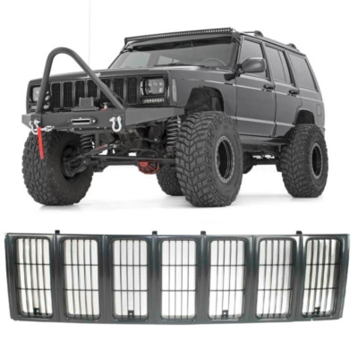 For 1997-2001 Jeep Cherokee Front Upper Grille Black Factory Style Plastic