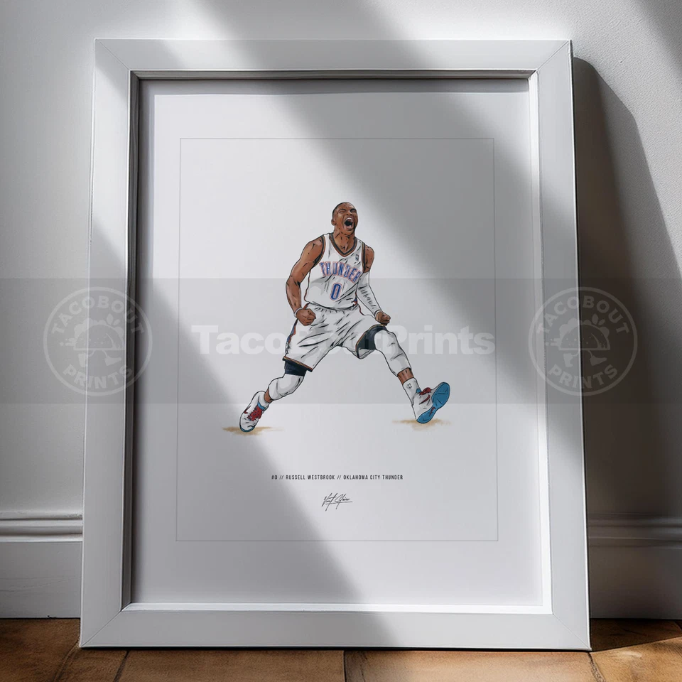 Russell Westbrook Poster Oklahoma City Thunder Basketball 8x10 Print - Image 2 of 4