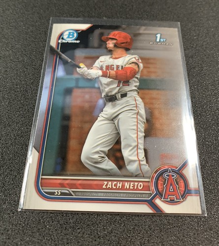 2022 Bowman Draft Chrome Zach Neto 1st Bowman Base #BDC-18 Angels - Picture 2 of 3