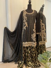 pakistani formal Gharara Suits With Hand Embellishments