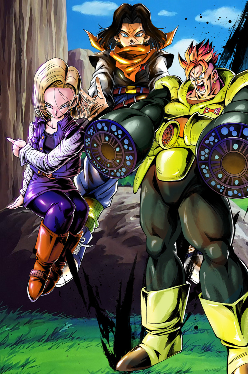 DRAGON BALL Z Androides Nro16,17 y 18 by dibujARTpe on DeviantArt