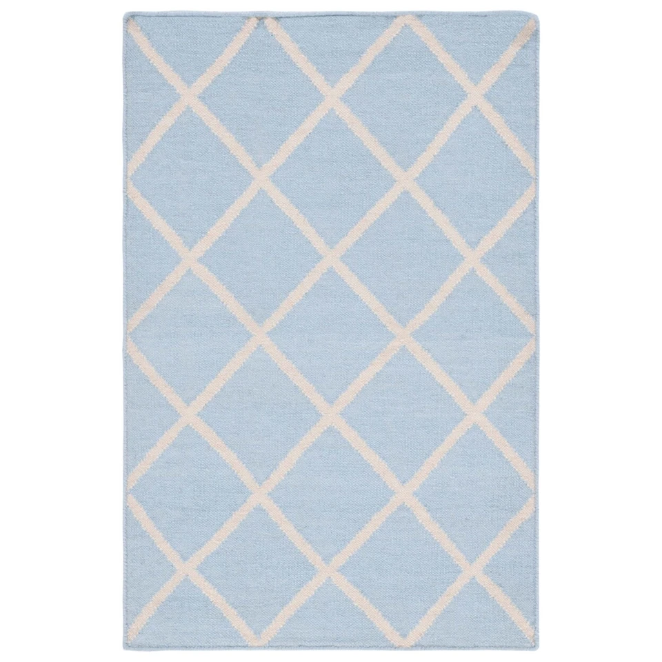 SAFAVIEH Dhurries DHU565B Light Blue / Ivory Rug - Image 3 of 4