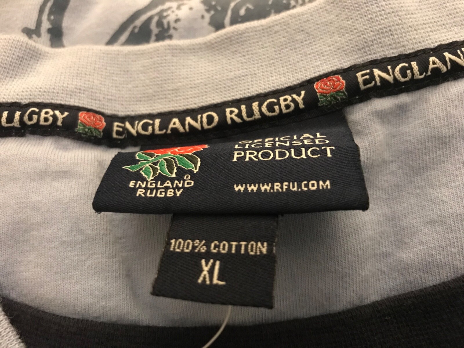 Rare Mens England Rugby Long Sleeve Blue T Shirt Official Licensed Product NWOT image 9