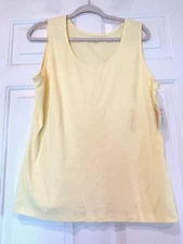 Studio Works Tank Top Yellow Shirt Size Women XL NEW