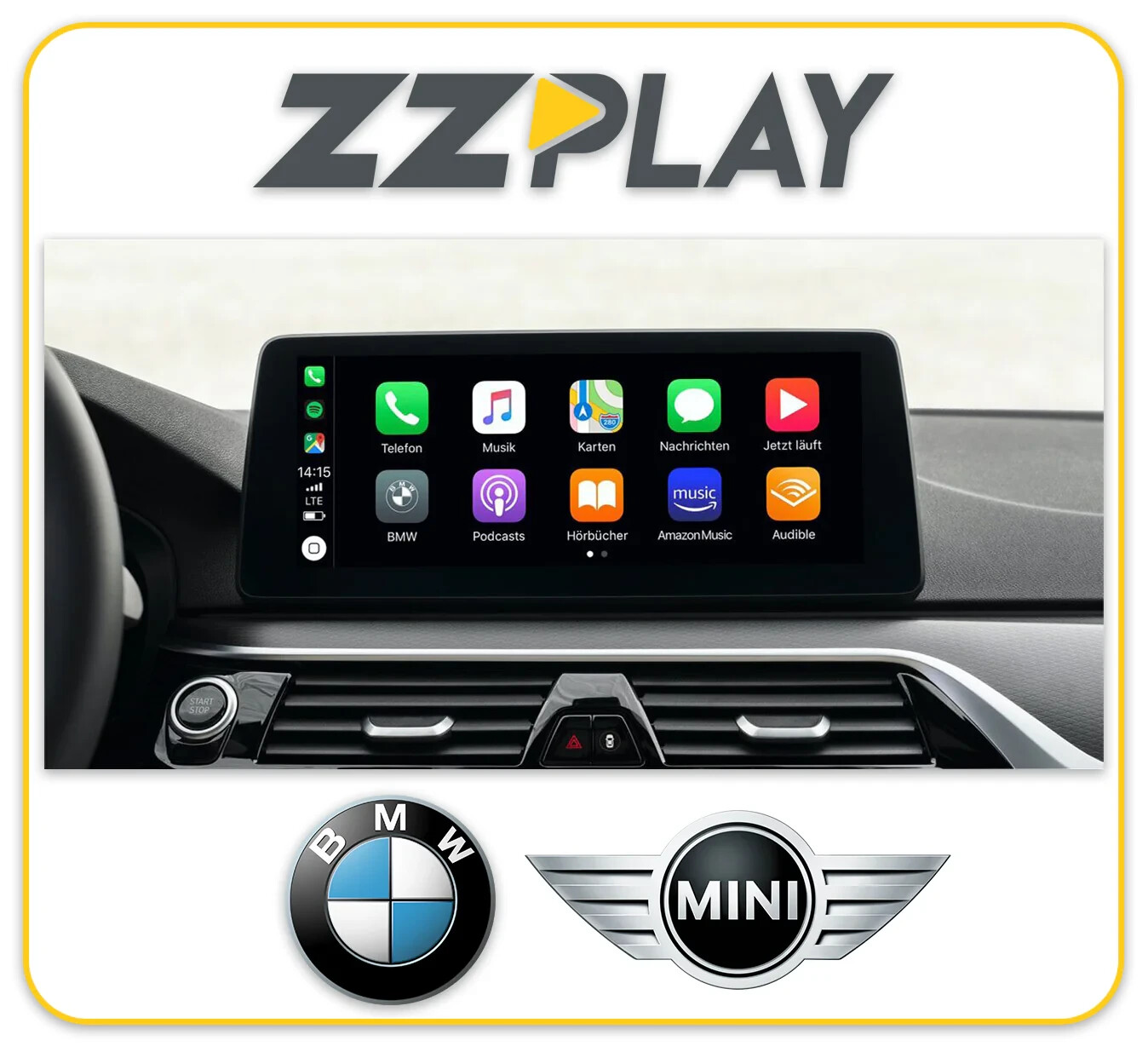 ZZ2 Wireless CarPlay/Android Auto, Camera & A/V for BMW,MiniCooper & Rolls-Royce