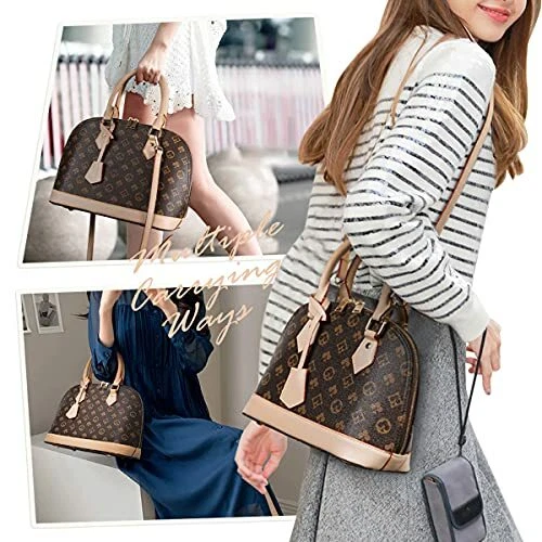 Tote Bags for Women Fashion Designer Dome Handbag Leather Satchel Purse  Shell