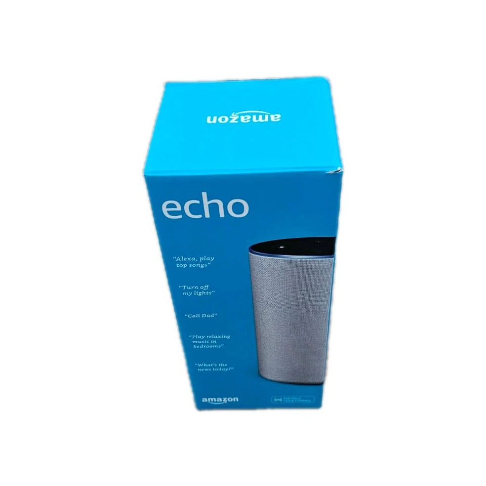 Amazon Echo 2nd Gen Bluetooth Alexa Smart Stereo Speaker Aux (Sandstone) - Image 2 of 4