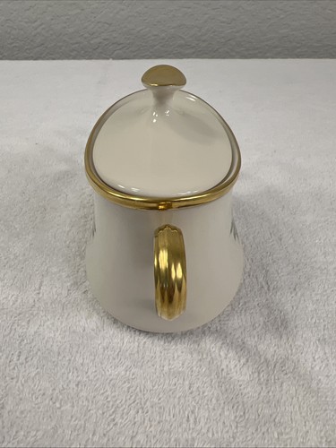 Zuccheriera Lenox Holiday China con coperchio Made in USA agrifoglio e bacche - Foto 13 di 15