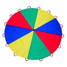 6.5ft//12ft/13ft/16.4ft/20ft Rainbow Parachute for Outdoor Party Games, 10ft