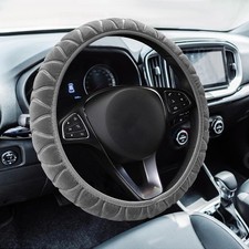 Steering Wheel Cover, 15'' Soft Steering Wheel Protector, Elastic Color: Grey