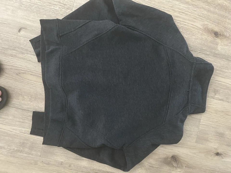 Chaqueta Danskin Mixta Media Cremallera Para Mujer Pequeña Gris Oscuro Sudadera Pequeña Foto 4 de 4