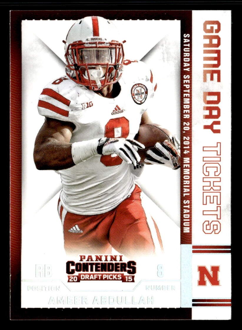 Ameer Abdullah Panini Contenders Draft Picks Game Day Tickets #2 Base