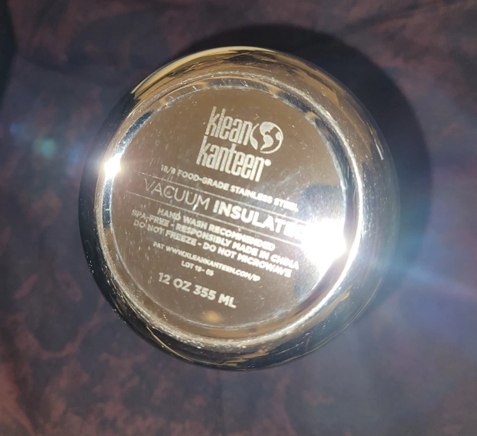 Vaso de café aislado Klean Kanteen, Chartreuse, 12 oz Foto 3 de 4