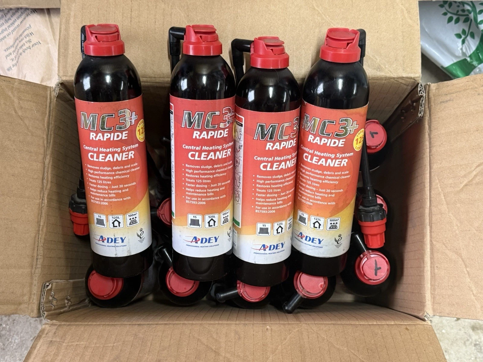 19x Lot Adey MC3+ Rapide 300ml Central Heating System Cleaner - New Old Stock