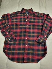 Polo Ralph Lauren Boys Plaid Long Sleeve Button Down Shirt Size Large 14-16