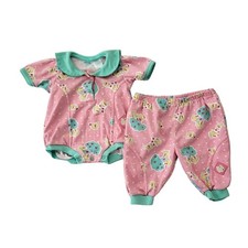 Vintage 90's Bright Future Outfit 6-9 Months Girls Pink Kitty Outfit Sweat Suit