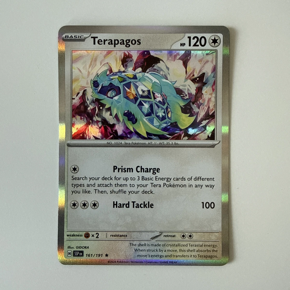 terapagos pokemon card price ex - 128/142 Ultra Rare prevent all damage done to this Pokmon by attacks from Basic non Pokemon Trading Card Game Surging
