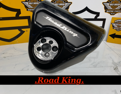 94-13 OEM Harley Road King Chrome Handlebar Cover Nacelle Housing