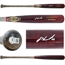 SALE! JD Martinez Auto Red Grey Old Hickory Pro Maple Bat Red Sox Tigers Beckett