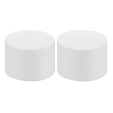 Round Foam Cake Dummy 4 Inch x 2.8 Inch Circle Dummy Cake Set for Wedding 2 Pack