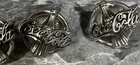 3x VINTAGE Coca-Cola cabinet knobs or pulls - Keeler Brass Co. #51209 - 2000
