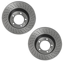 Brembo Pair Set Of 2 Rear Pvt Coated Drilled Brake Disc Rotors For Porsche 911