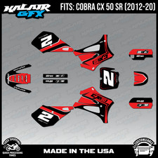 Graphics Kit For Cobra Cx-50 Sr 2012-2020 Cx50 Sr Lightning Series - Red