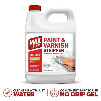 Max Strip Paint & Varnish Stripper 32Oz - Paint Stripper For Multiple 