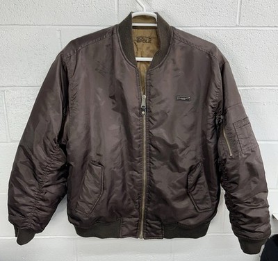 90’s SouthPole Reversible MA-1 Jacket VTG Southpole Brown Reversible Quilted Bomber Zip Jacket Coat Y2K