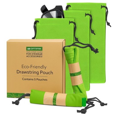 OPTIPAK Microfiber Glasses Pouch   Soft Eyeglass Cleaning Cloth Case Bag