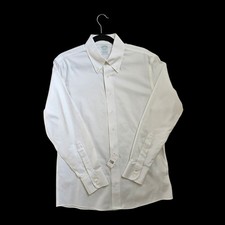 Brooks Brothers Milano Fit White Button-Down Dress Shirt 15 33